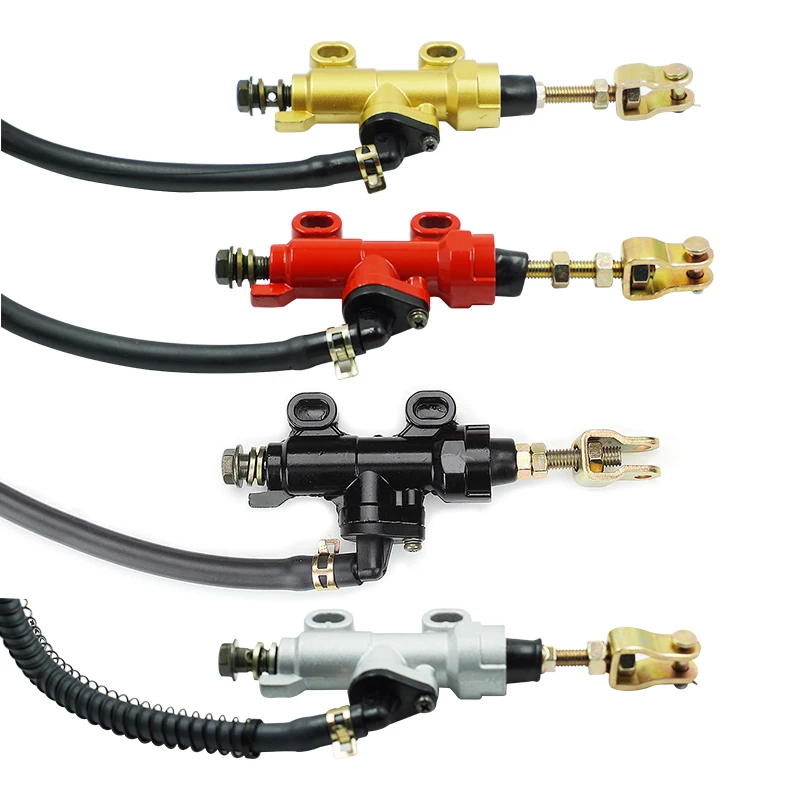 Motorcycle Rear Hydraulic Brake Master Cylinder Pump Fluid Reservoir For Yamaha Honda Kawasaki Suzuki ATV Dirt Pit Bike