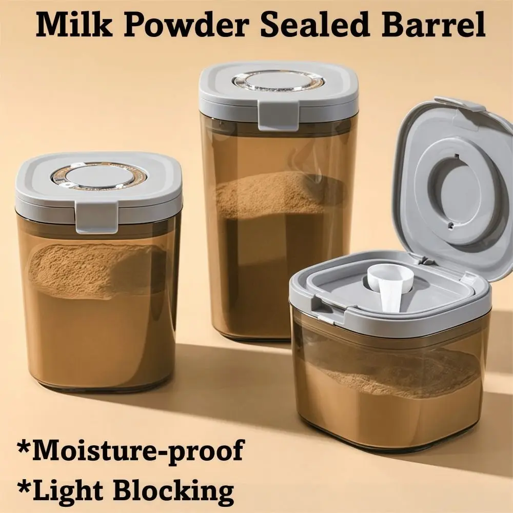 1800/1300/800ML Baby Milk Powder Sealed Can with Spoon Food Grade Milk Powder Container Light Blocking Moisture-proof