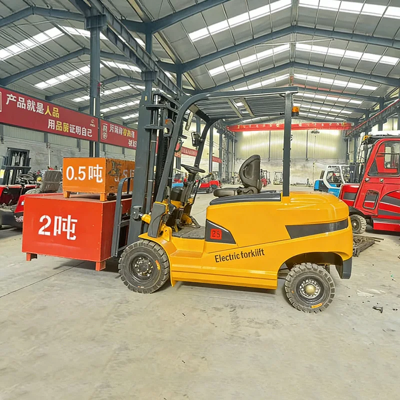 Portable Electric Forklifts With Capacities of 1Ton 1.5Tons 2Tons 2.5Tons and 3Tons and Lifting Heights of 3-6 Meters