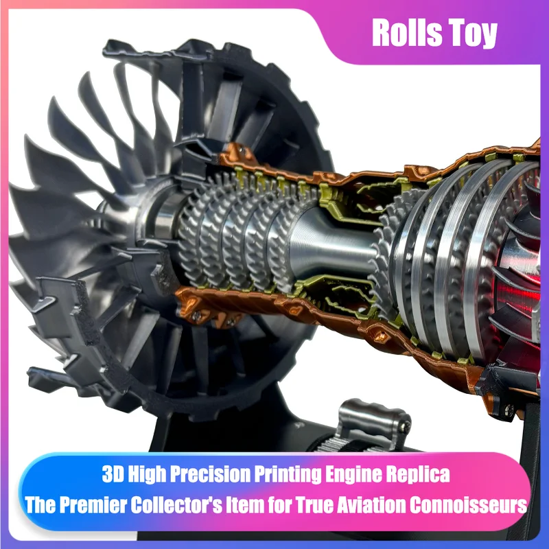 Nuevo modelo de motor de avión, luz LED de velocidad Variable con carga, turbina de potencia de alto rendimiento, regalos y juguetes para aliviar el estrés