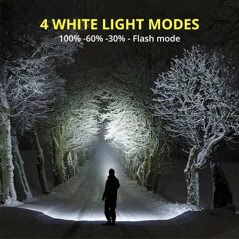 1/2/4Pcs Mini Multifunctional Camping Flashlight Keychain Light USB Rechargeable COB LED Super Bright Portable Outdoor Work Lamp