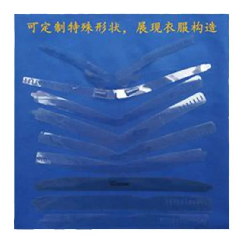 200pcs PVC Transparent Plastic Collar Tape and Collar Stays