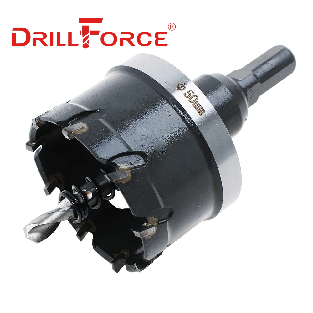 Imagem -04 - Drillforce-tct Buraco Saw Brocas Carboneto de Liga Cortador de Cobalto Chapa de Aço Inoxidável Kit de Corte de Metal de Ferro Mais Novo 14100 mm