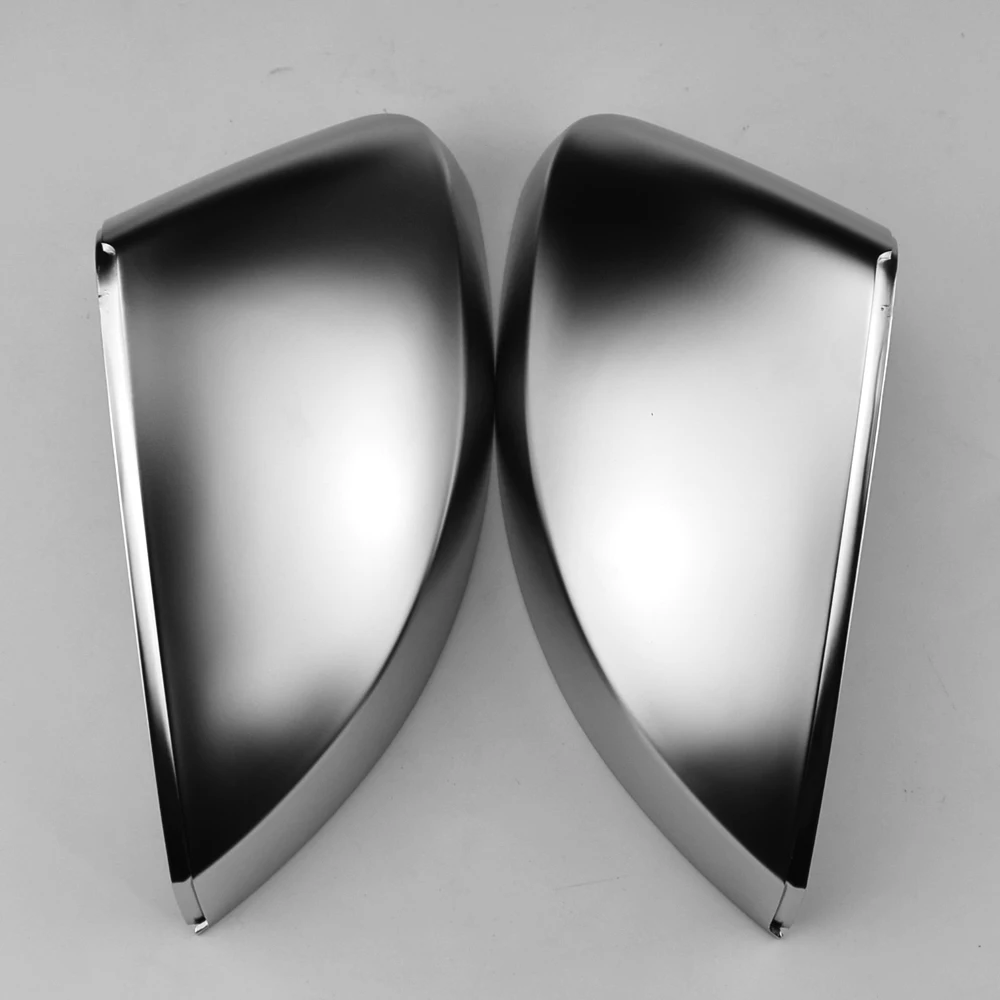 2pcs Silver Matte Side Mirror Caps for Audi A3 8V S3 Covers chrome Brushed Aluminum 2013 2017 2018 2019 2020 Replace