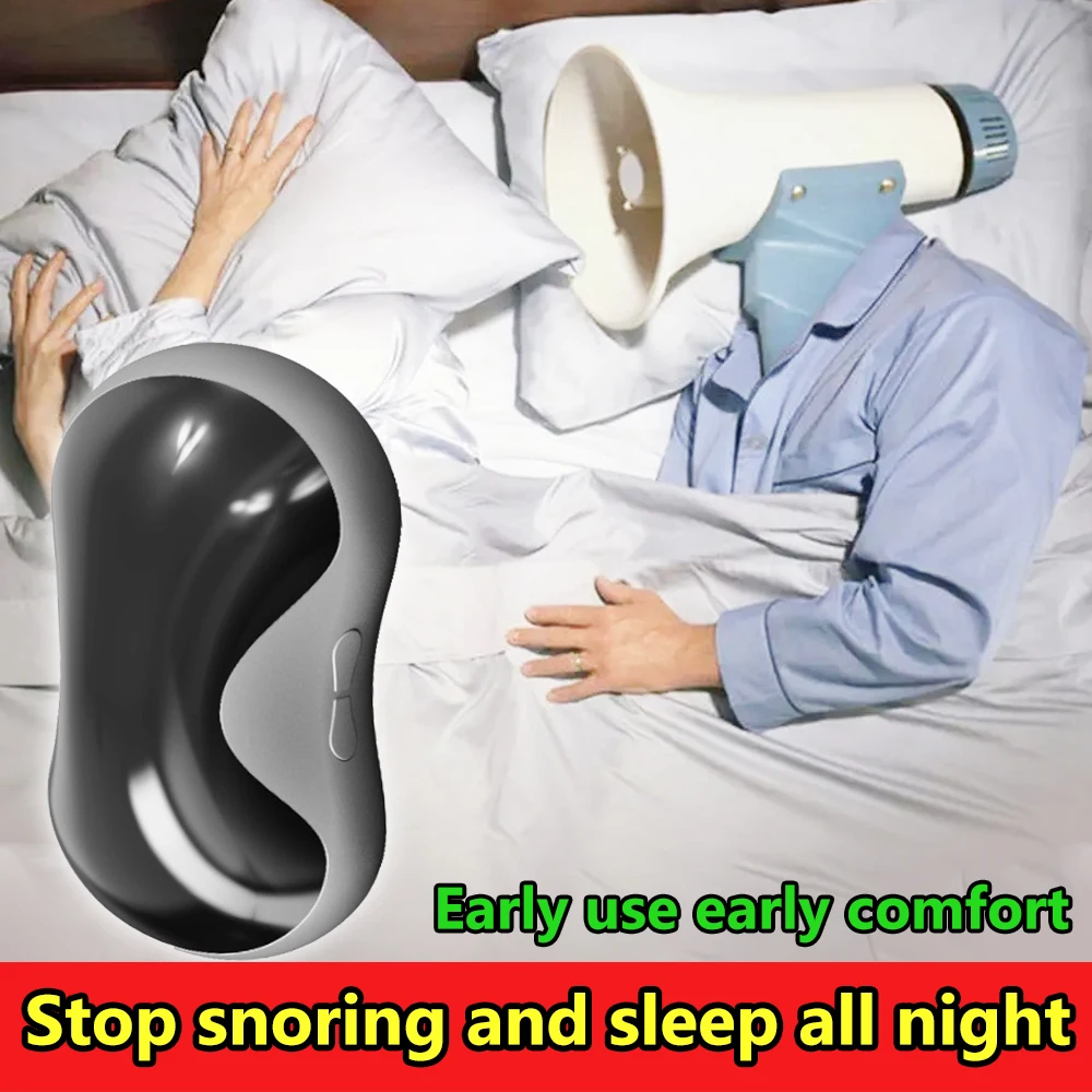 Electric Smart Snoring Stopper EMS Pulse Anti Snoring Device Effective Solution Snore Sleep Apnea Aid Noise Reduction Anti Ronco