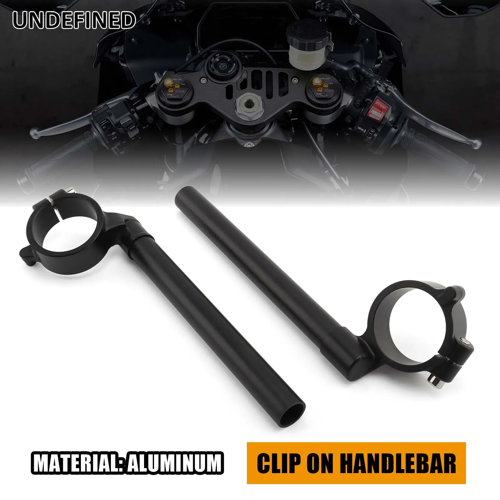 Motorcycle CNC Handle Bar Handlebars Clip On For Suzuki GSXR600 GSXR750 GSXR 600 2006 2007 2008 2009 2010 Black Silver Aluminum