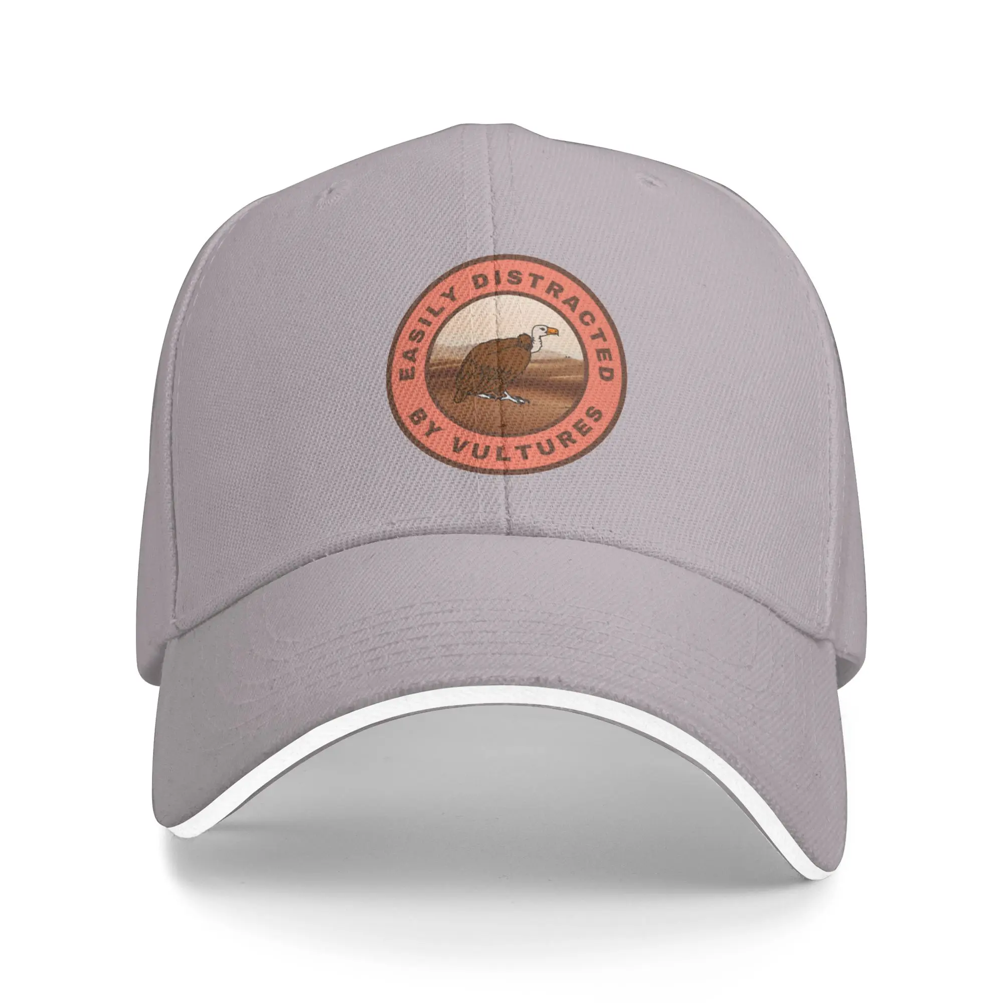 Fashion Easily distracted by Vultures  Curved Brim Baseball Cap Maintains Shape After Long Wear Men Hat