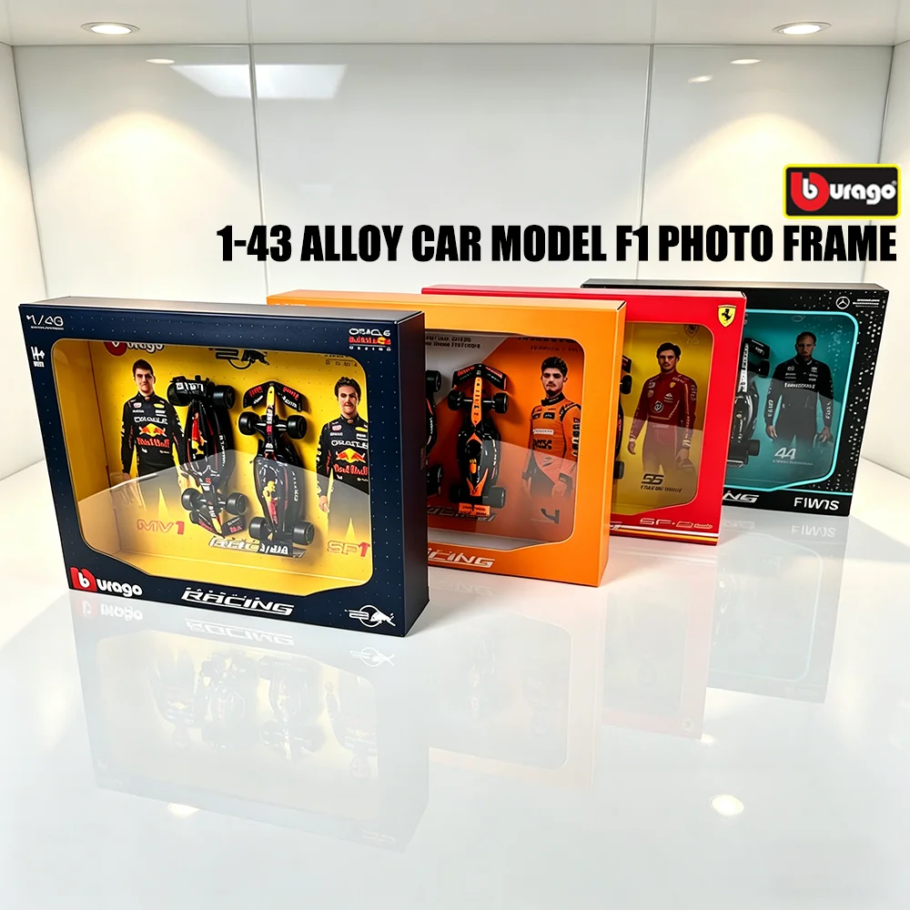 

Bburago 1: 43 McLaren Ferrari Mercedes Red Bull SF25 RB20 W15 MCL39 2024 F1 Photo Frame Alloy Die Casting Model Collection Toy