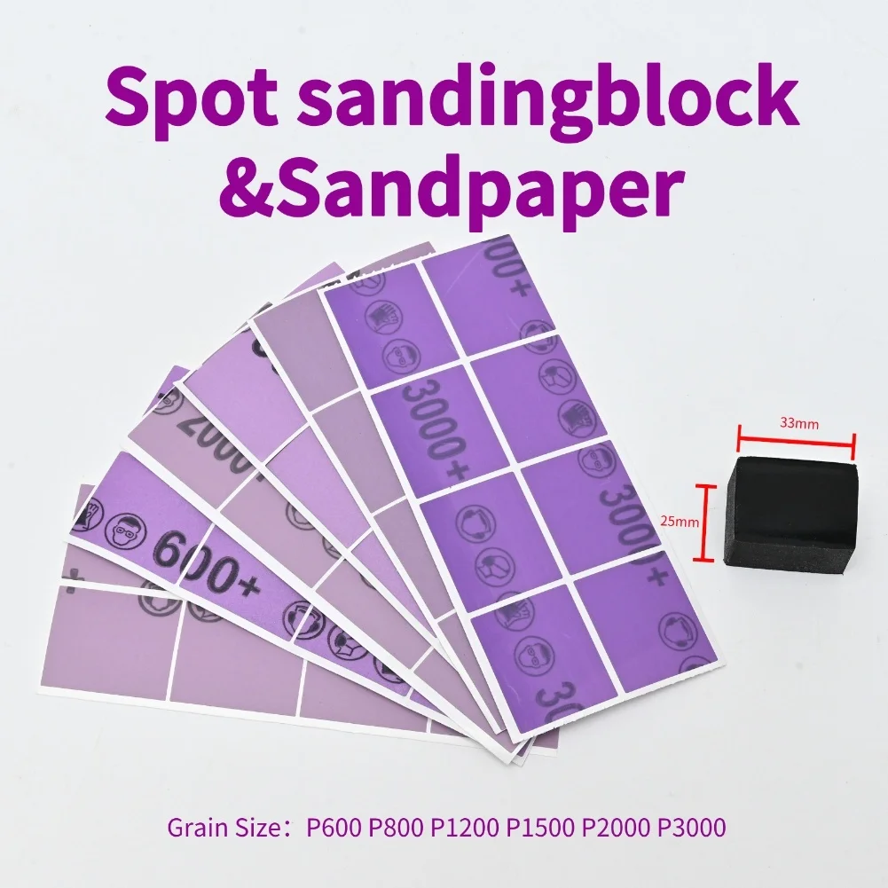 25PCS Grinding Polishing Sandpaper P600, P800, P1200, P1500, P2000, P3000 Auto Scratch Repair Paint Defects