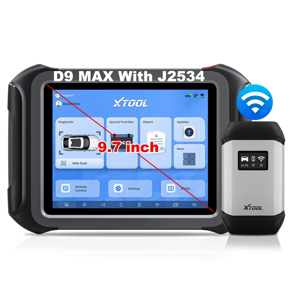 XTOO D9MAX 12V All-in-One Car Diagnostic Code Reader OBD2 Scan Tool Key Programming ECU Coding Full System Diagnostic for
