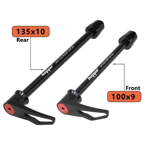 Imagen 2 del producto Eje pasante de bicicleta HEPPE 9x100 10x135 MTB, bicicleta de carretera, cubo de rueda delantera y trasera, eje pasante, brochetas de eje de buje de bicicleta M10 M9, liberación rápida