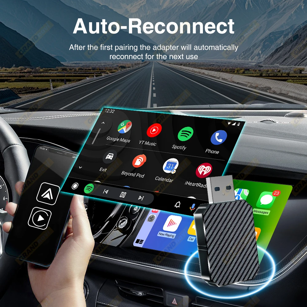 Nieuwe 2IN1 Draadloze CarPlay Android Auto USB Adapter Dongle Smart Mini Box Plug Play Voor VW Toyota Nissan Honda Ford Benz KIA