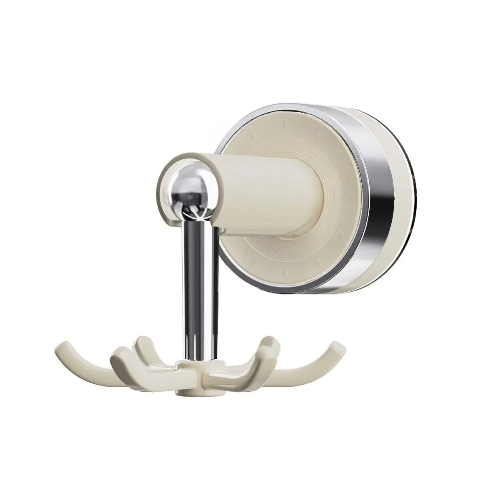 مثبت على الحائط 360 °   خطاف دوار قابل للطي معلق قوي بستة مخالب خطاف دوار خالٍ من اللكمات وموفر للمساحة