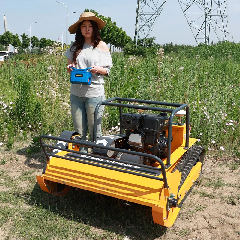 

Household Customized Rechargeable RC Grass Cutter Wireless Electric Remote Control Lightweight Garden Lawn Mower