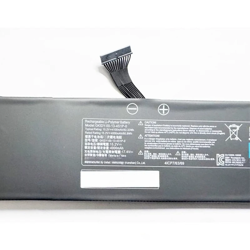 New High Quality GKIDY-03-17-4S1P-0 Battery GKIDY03174S1P0 15.2V 4000mAh for Hasee Getac Cyberpower C Series Eluktronics Max-15