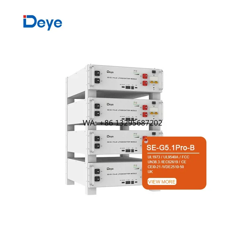 

Низковольтный аккумулятор Deye Lifepo4 51,2 В 100 Ач для Украины