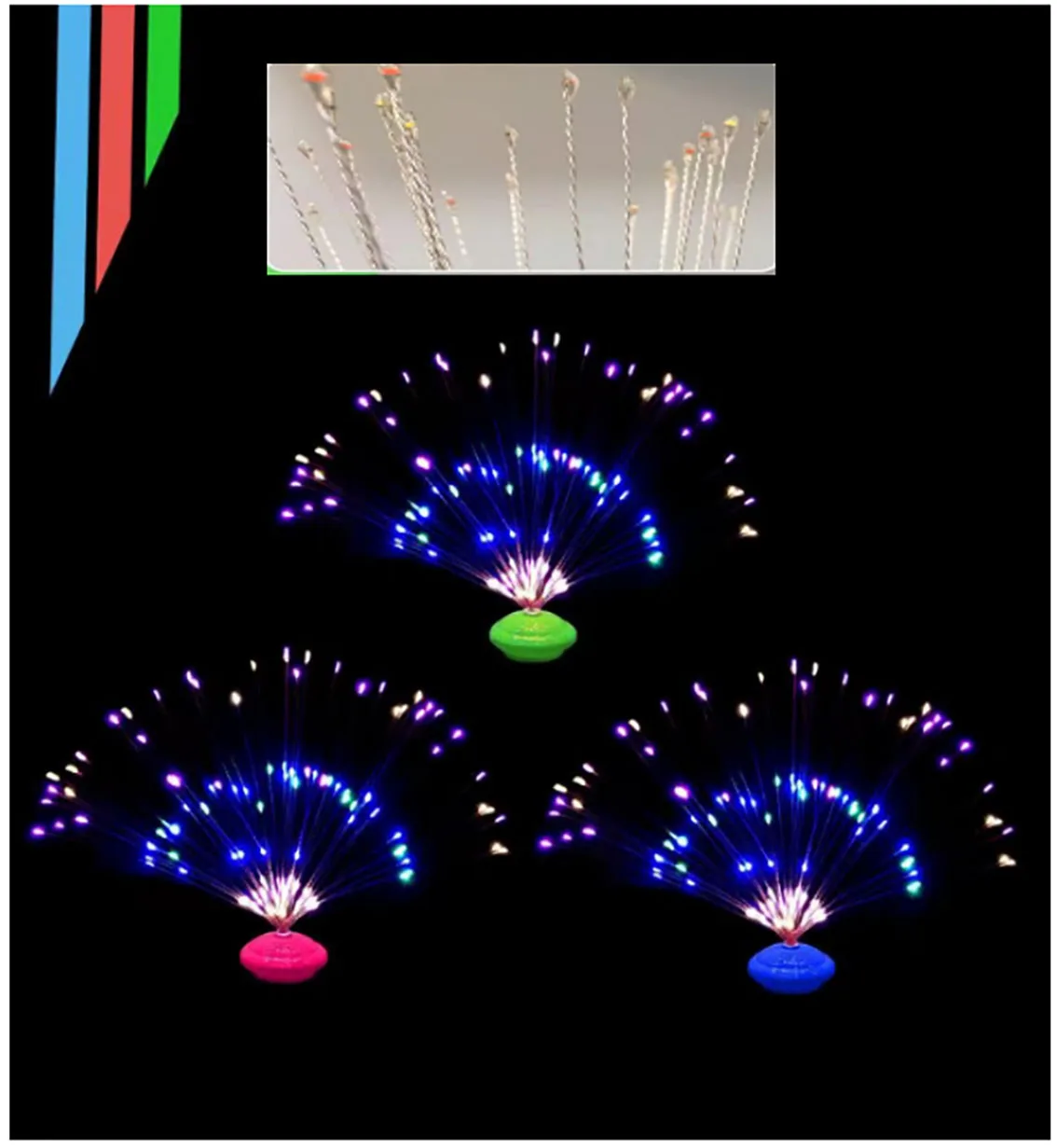 

DIY Firework Lights 120 Led Copper Wire Starburst String lights 8 Modes Battery USB Operated Fairy Lights Wedding Decorative