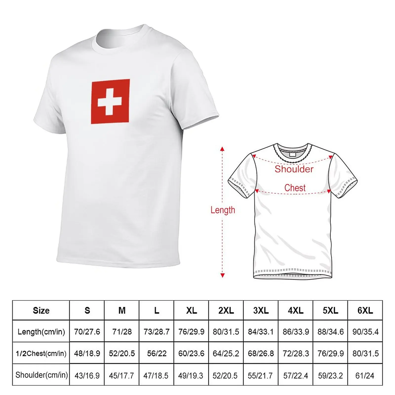 New Switzerland National Flag T-Shirt - Swiss Sticker Bedspread Duvet T-Shirt tees mens long sleeve t shirts