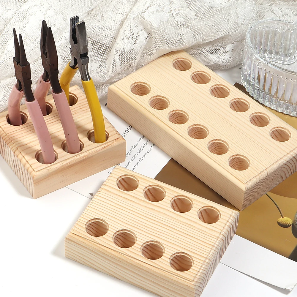 1Pc Wooden Pliers Storge Holder Craft Tool Holder For Pliers Wire Cutters Gift Jewelry  Storage Organizer