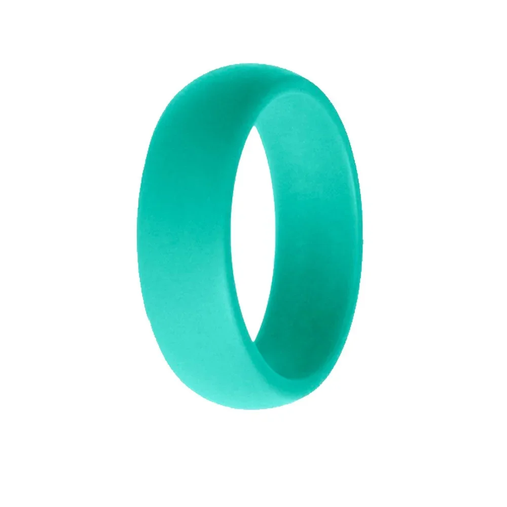 10pcs/set Sports Silicone Ring Lover Unisex Couples Wedding Rubber Bands Hypoallergenic Flexible Finger Rings 8mm 10Pcs/Set