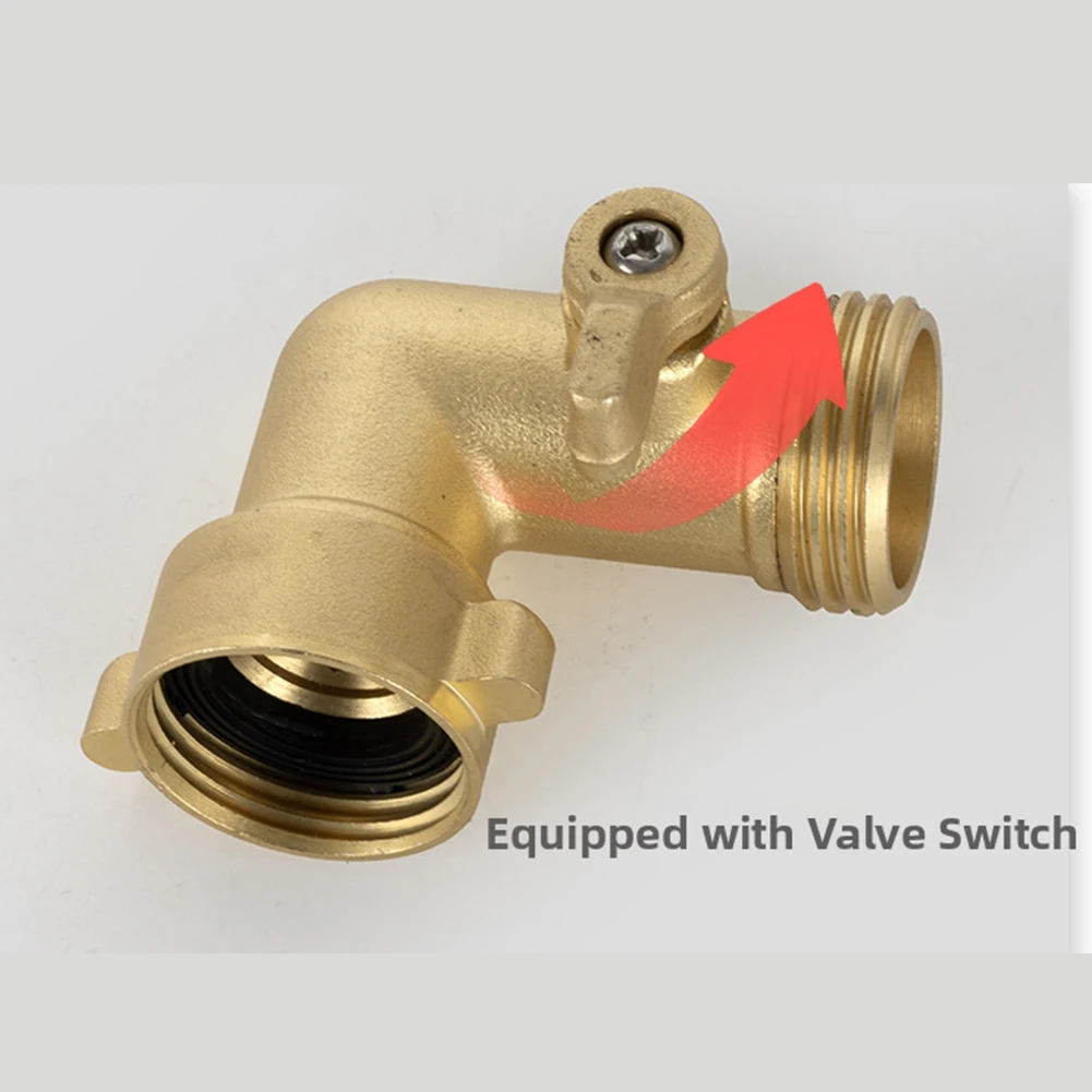 Water Flow Control Brass Angle Valve For Garden Use 6 Point Thread Built In Valve Secure Connection Quick Installation