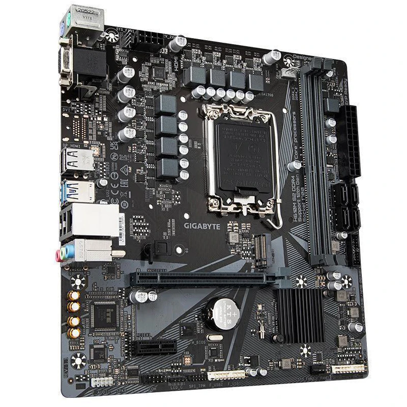 ギガバイト-第12世代CPU,lga 1700,h610m,s2,ddr4,新品用のデスクトップボード