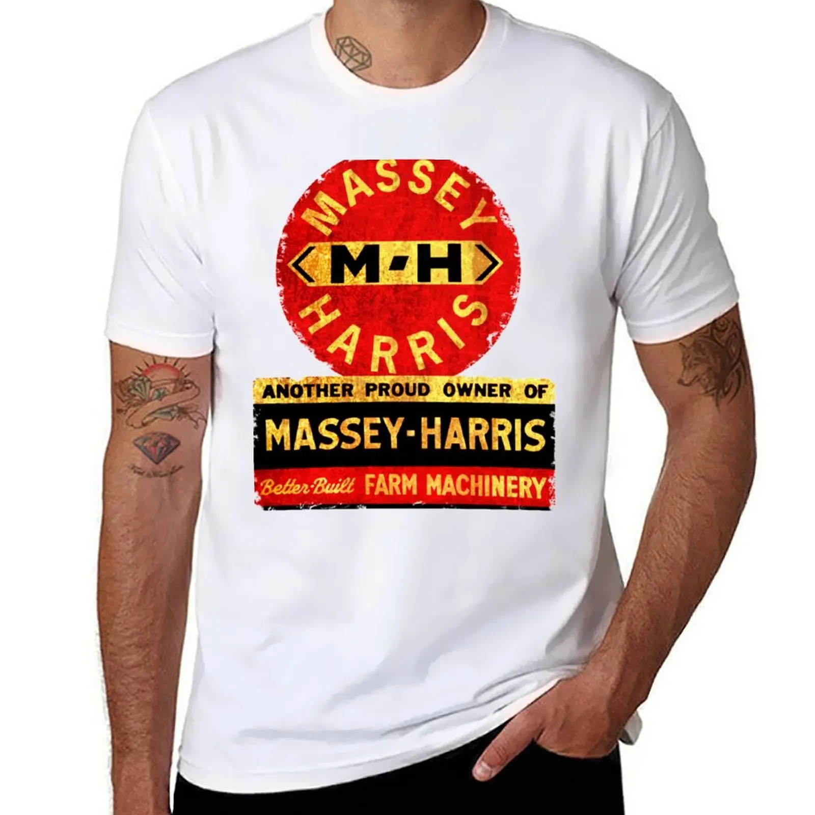 

Massey Harris Tractors and Farm Machinery Gift Halloween Day, Thanksgiving, Christmas Day T-Shirt man t shirts for men T-Shirt