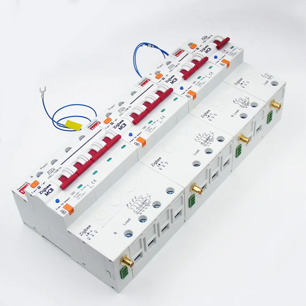 Zigbee 4P 80A Din Rail Smart Circuit Breaker Timer Switch Module Smart Life App Voice Control for Alexa Google Home