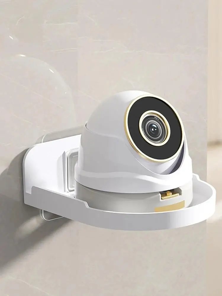 2PCS Wall Mounted Camera Shelf - No Drill Security Camera Bracket for Indoor, Corridor & Elevator