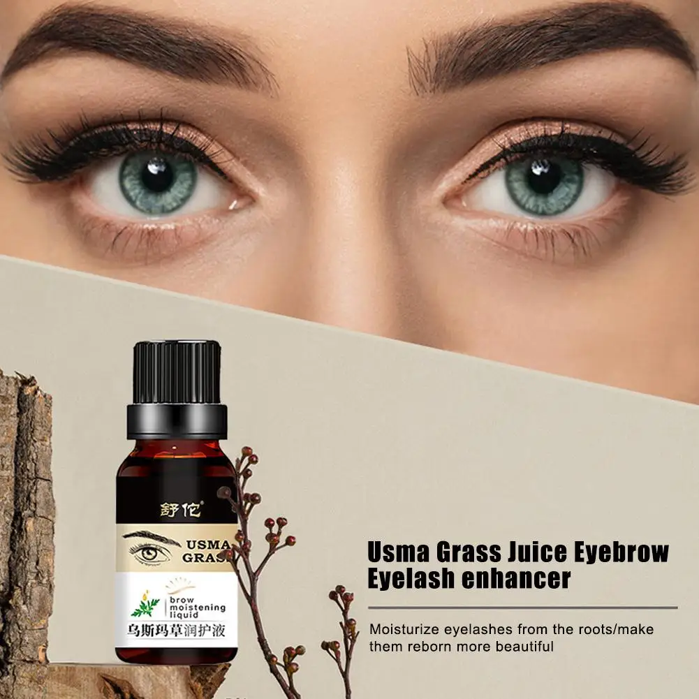 Thick Usma Grass Eyebrow Growth Liquid Effective Growth Hair 10ml Fluid Sideburns Hairline Xinjiang Beard Care F0a7