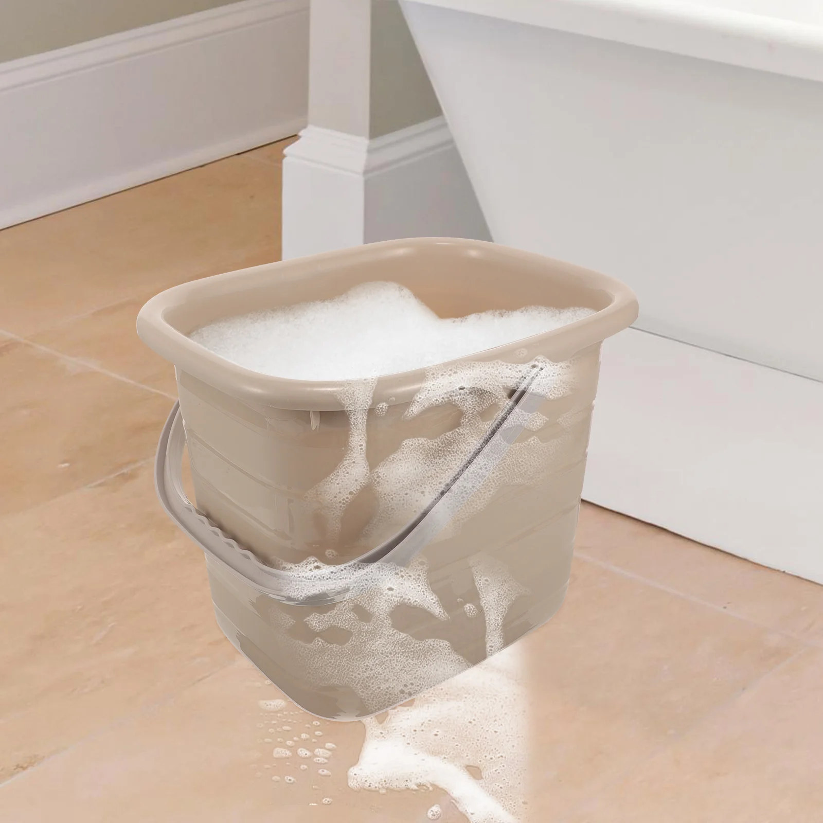 

Пластиковое ведро с ручкой, прочное многоцелевое ведро для воды, портативная швабра для домашнего использования, чаша для замачивания корней, чаша для замачивания ног