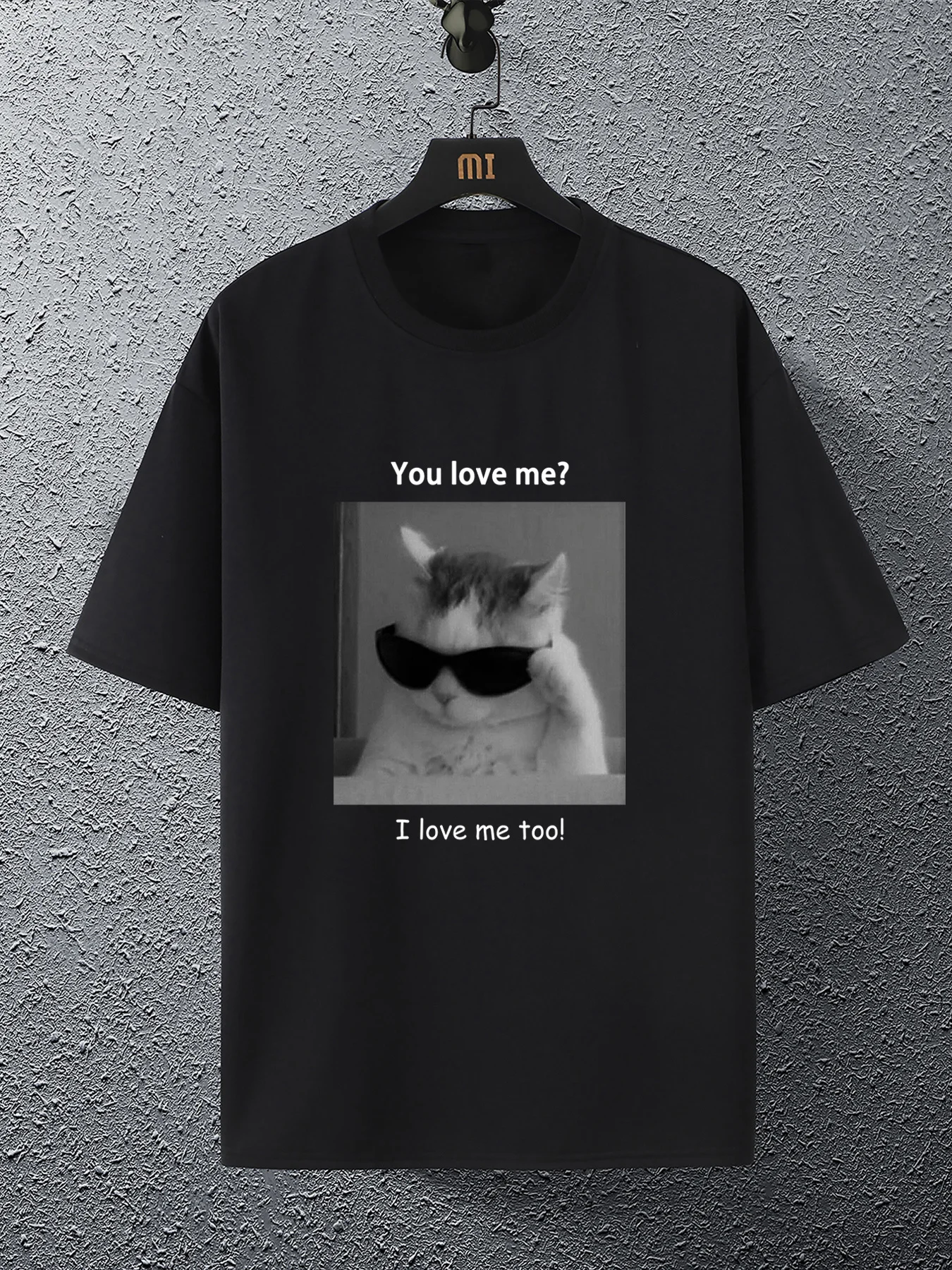 Kitten With Sunglasses Graphic Print damski kreatywny top na co dzień z krótkim rękawem i okrągłym dekoltem T-shirt odzież damska na lato