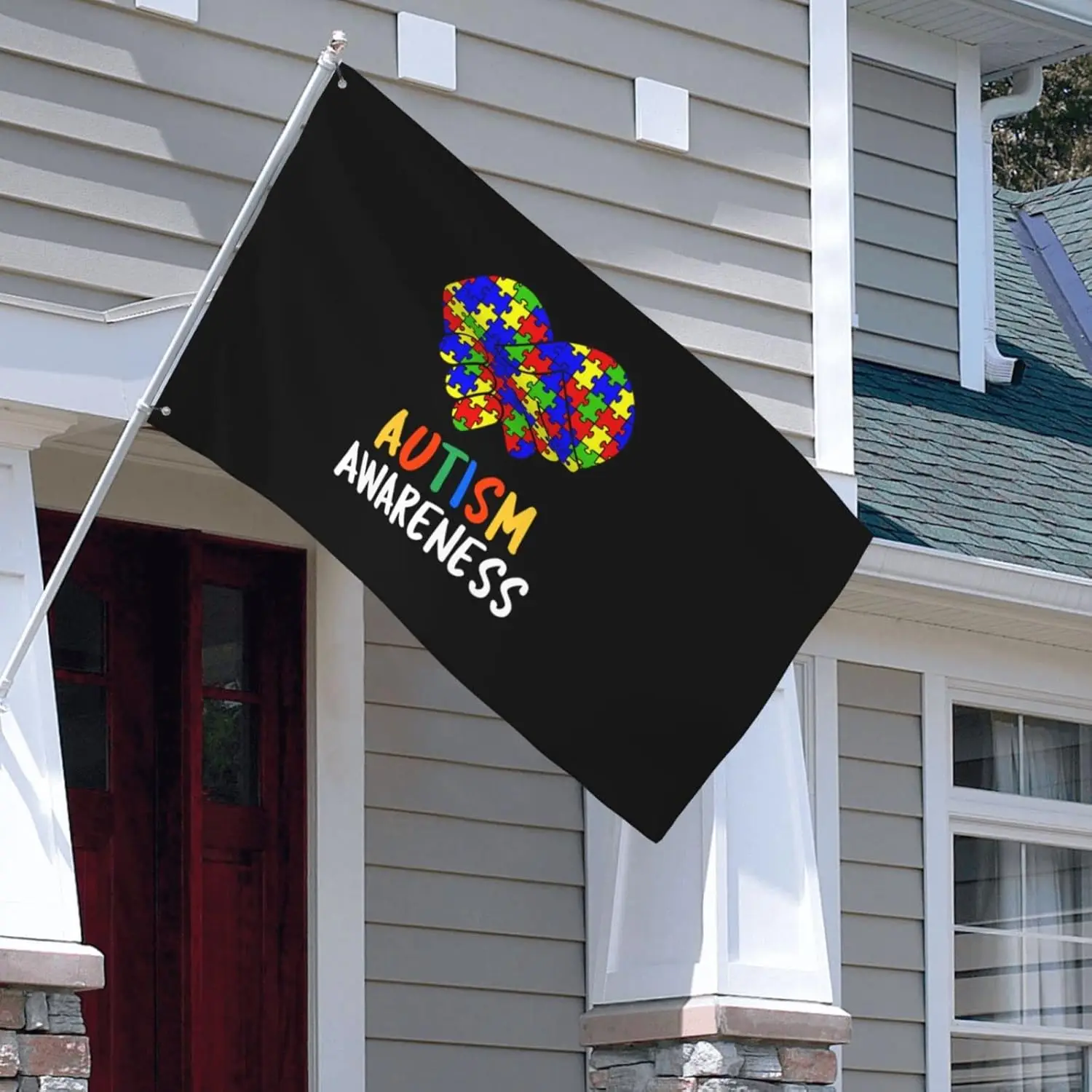 Flagicts 100% Polyester Autism Awareness Flag