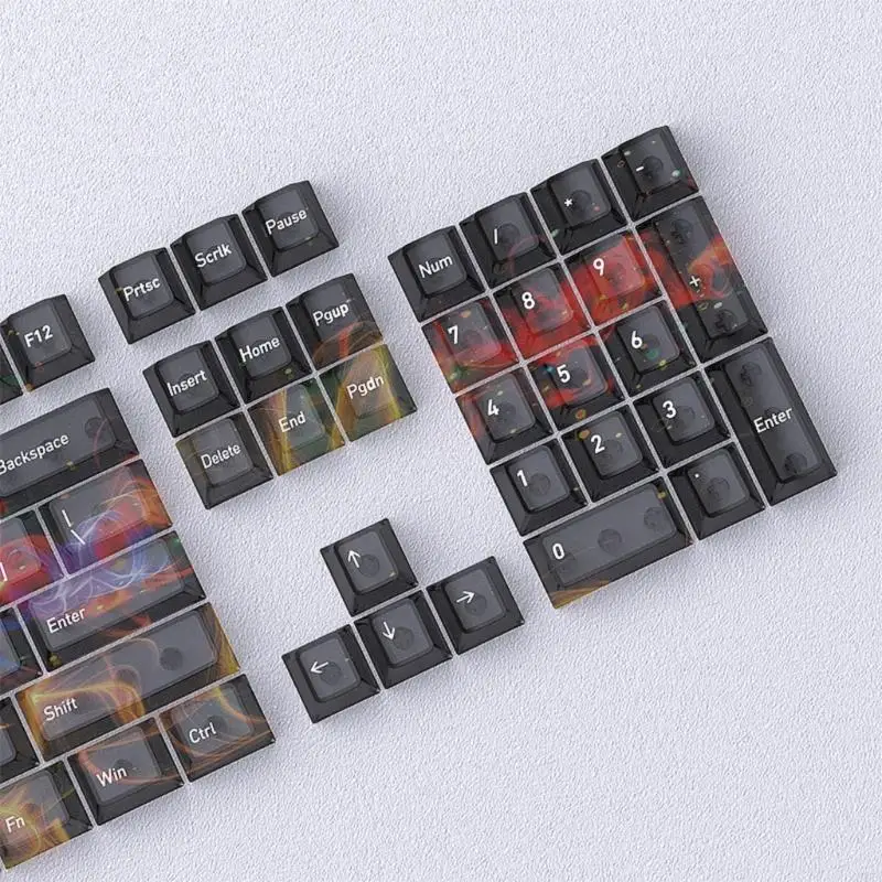 CORA Clear Gaming Keycaps In Multiple Color Original Profile For Customizable Mechanical Keyboard