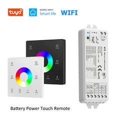 Tuya Smart Life WiFi RF Led Controller 12V 24V RGB RGBW RGBWW Strip Touch Remote APP Timer Control fr Alexa Google Voice Control