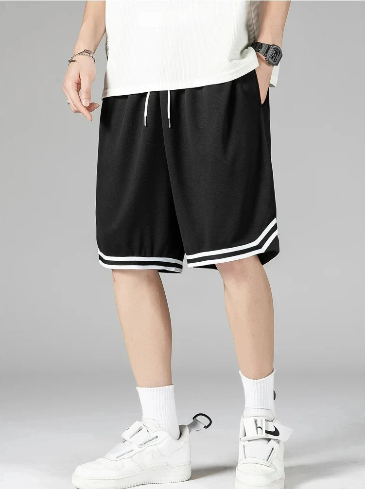 Men's Fitness Sport Shorts Quick Dry Breathable Summer Running Training Basketball Short Pants Street Hip Hop Loose Gym Shorts