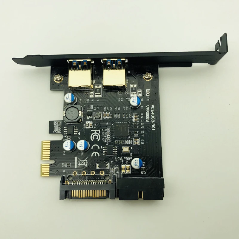 USB 3.0 pcie拡張カード,超高速,5gbps,19ピンコネクタ,デスクトップ用SATA電源,新品