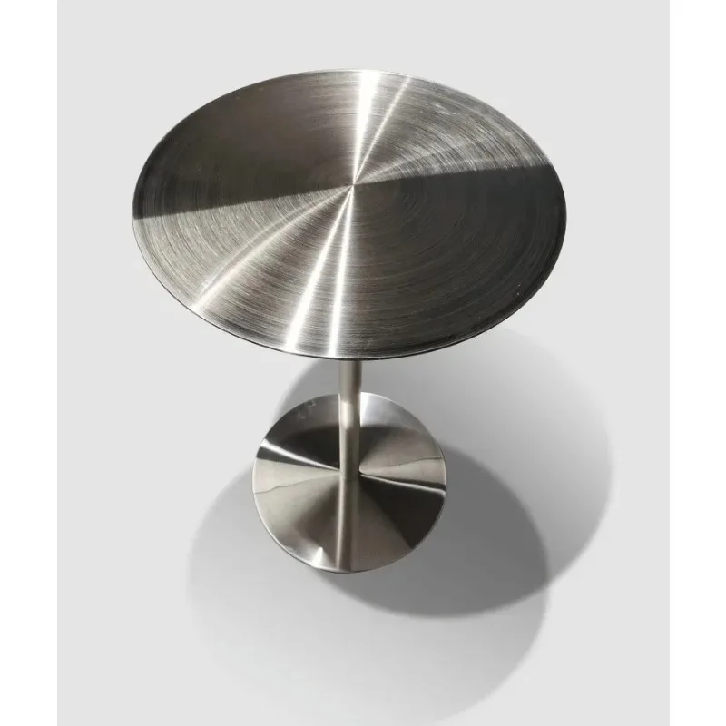 Creative Round Stainless Steel Coffee Table Side Table Home Bedroom Bedside Tables Simple Living Room Casual Corner Tables