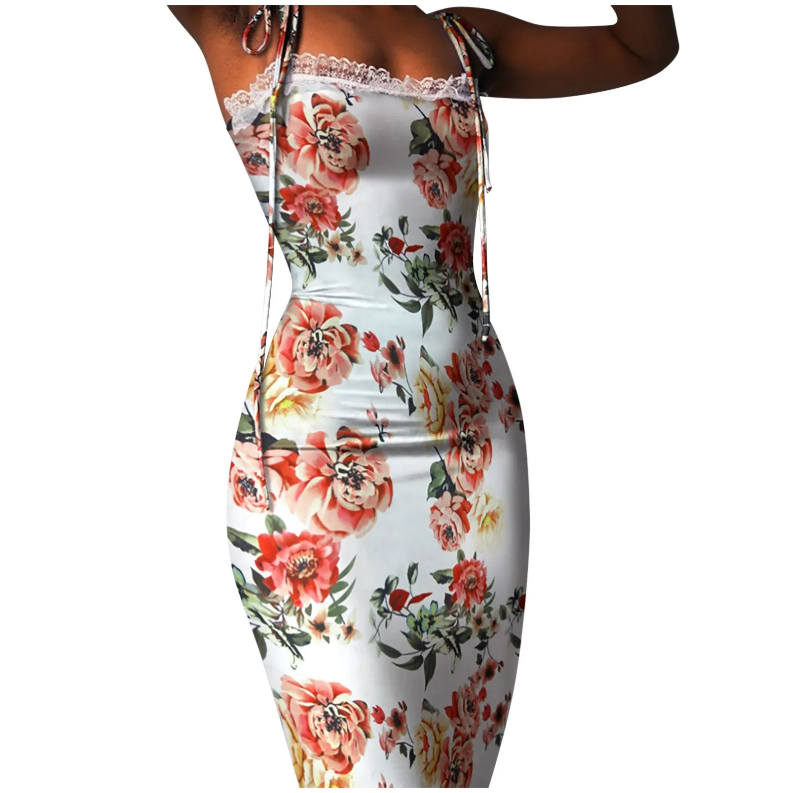 Summer Spaghetti Strap Floral Print Party Dresses Elegant Maxi Bodycon Wedding Guest Holiday Dress New In Dress 2024