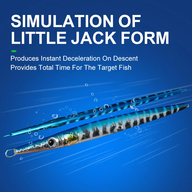 TEASER J109 لوحة حديد لصيد الأسماك البحرية سريعة الغرق 80 جرام 100 جرام، ذيل أصفر، ماكريل، طعم اصطناعي مضيء سريع السحب #3