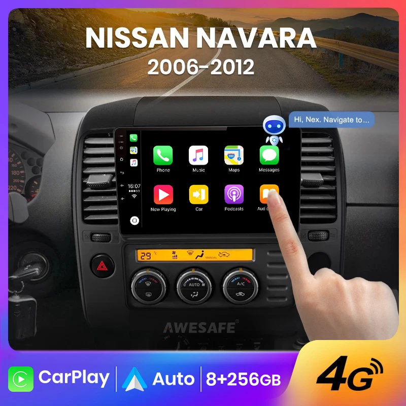 AWESAFE Wireless CarPlay Autoradio for NISSAN NAVARA 2006-2012  Car Radio Multimedia Player Android Auto Stereo GPS