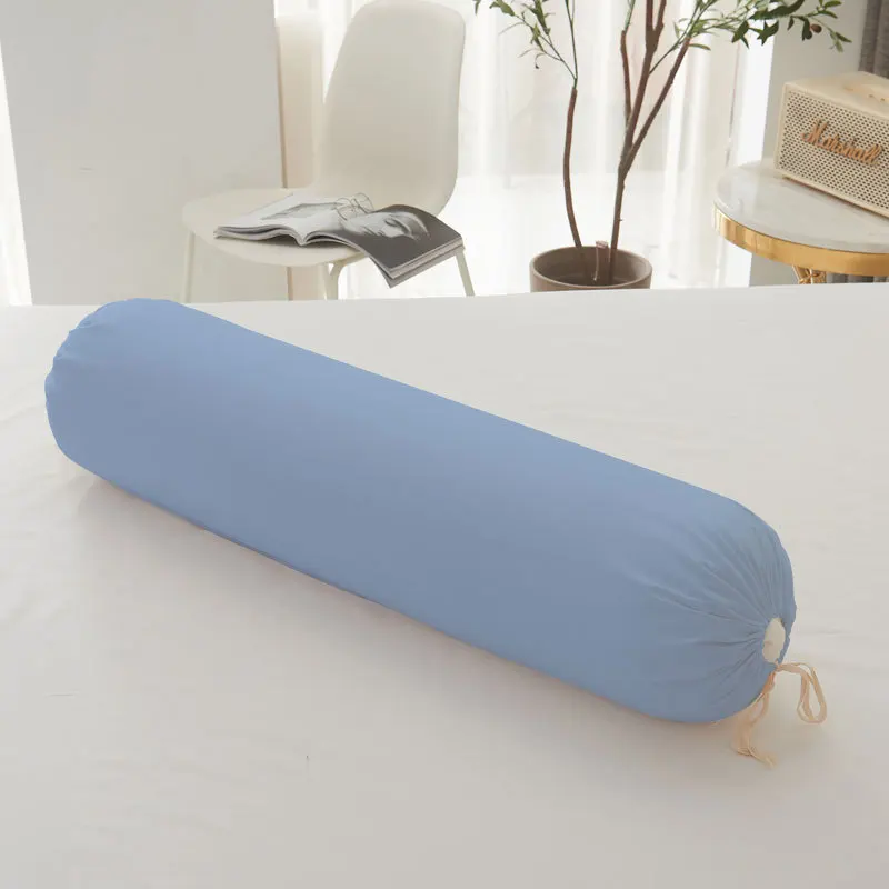 Cylindrical Pillow Case Long Pillow Cover Summer Thin Comfortable Pillow Case Neck Bolster Headrest Cushion Cover