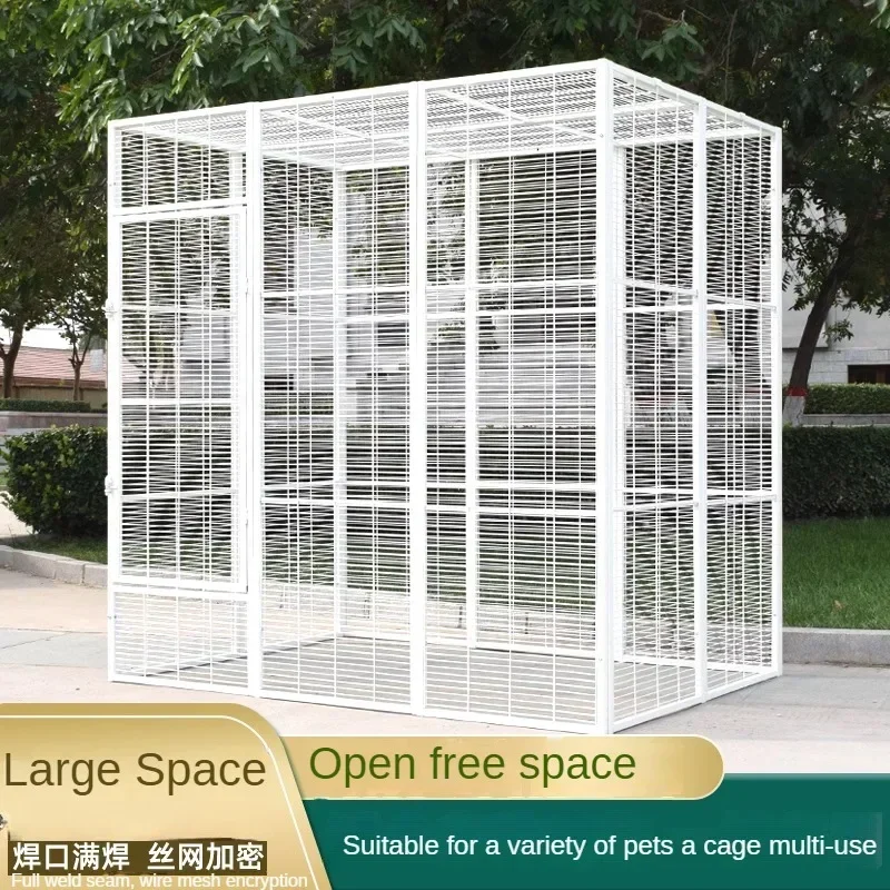 

180 124 180cm Extra Large Bird Cage Parrot Feeding Box Cat Cage Large Space Thick Encrypted Pigeon Large Flying Cage