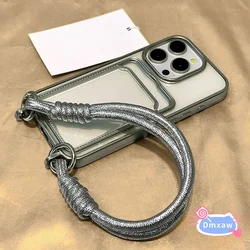 For Huawei Pura 70 Pro Ultra Pro+ P60 P50 P40 Pro Mate 60 50 40 30 Pro Phone Case Clear Wallet Card Plating Cover With Lanyard