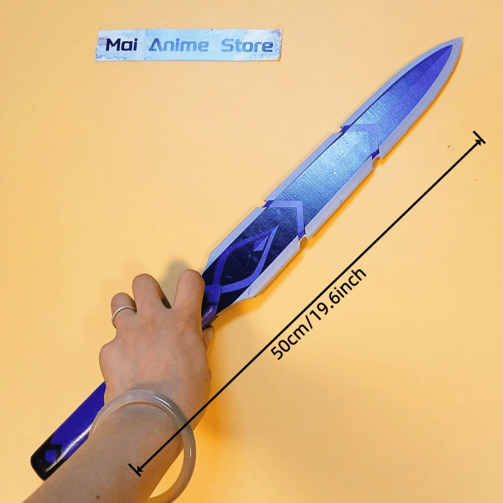 Genshin-espada de Anime Katana de impacto de 19,7 pulgadas, espada samurái Original, tamaño Real japonés, accesorio de Cosplay, cuchillo Ninja de madera, juguete para regalo