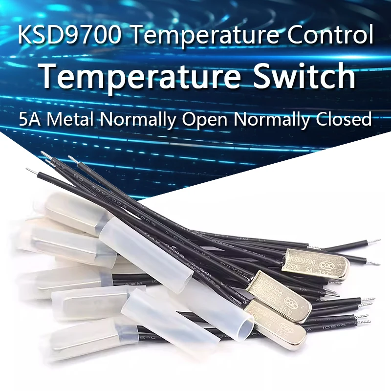 KSD9700 Temperature Control Switch Temperature Switch Thermal Protector 5A Metal Normally Open Normally Closed KSD9700