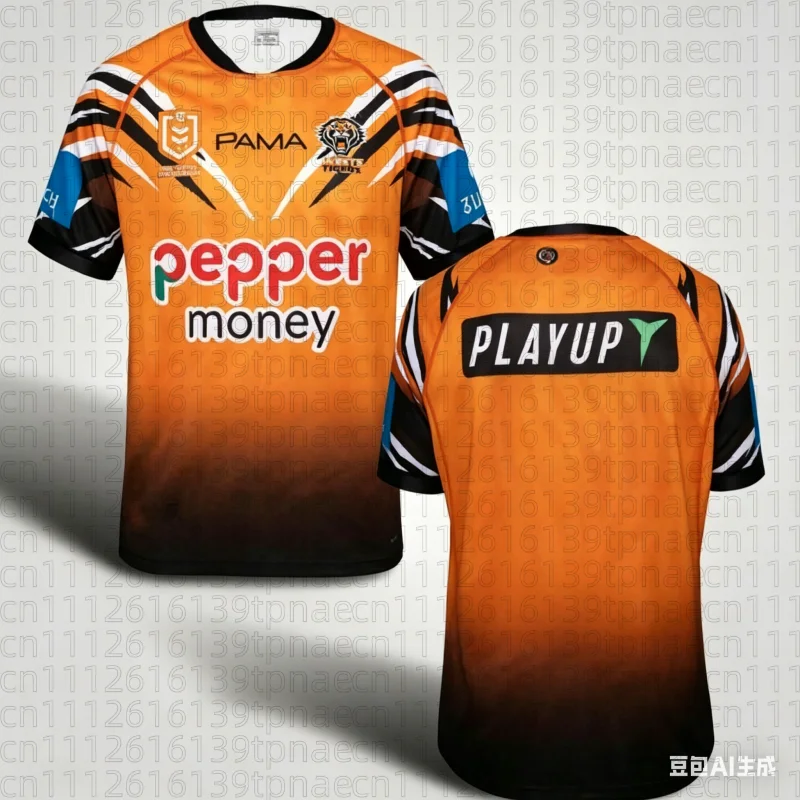 2026 Neu eingetroffen: Australisches Wests Tigers 2026 Herren-Heimtrikot Y2K Uniform Top Kurzarm-Trikot für Familie und Kinder – Detail 2