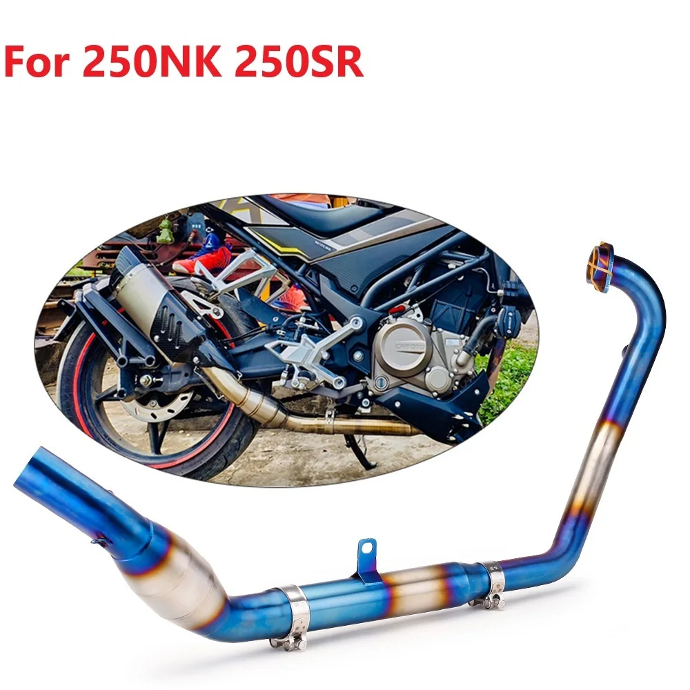 Exhaust Motorcycle  Systems Escape 51mm Front Middle Link Pipe Connection For CFMotoNK300 300SS NK250 250SR