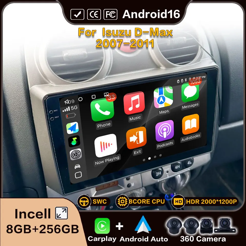 For Isuzu D-Max DMAX 2007 2008 2009 2010 2011 Android Car Audio Multimedia Automotive 8Core Wifi Gps Navigation Car Stereo Video