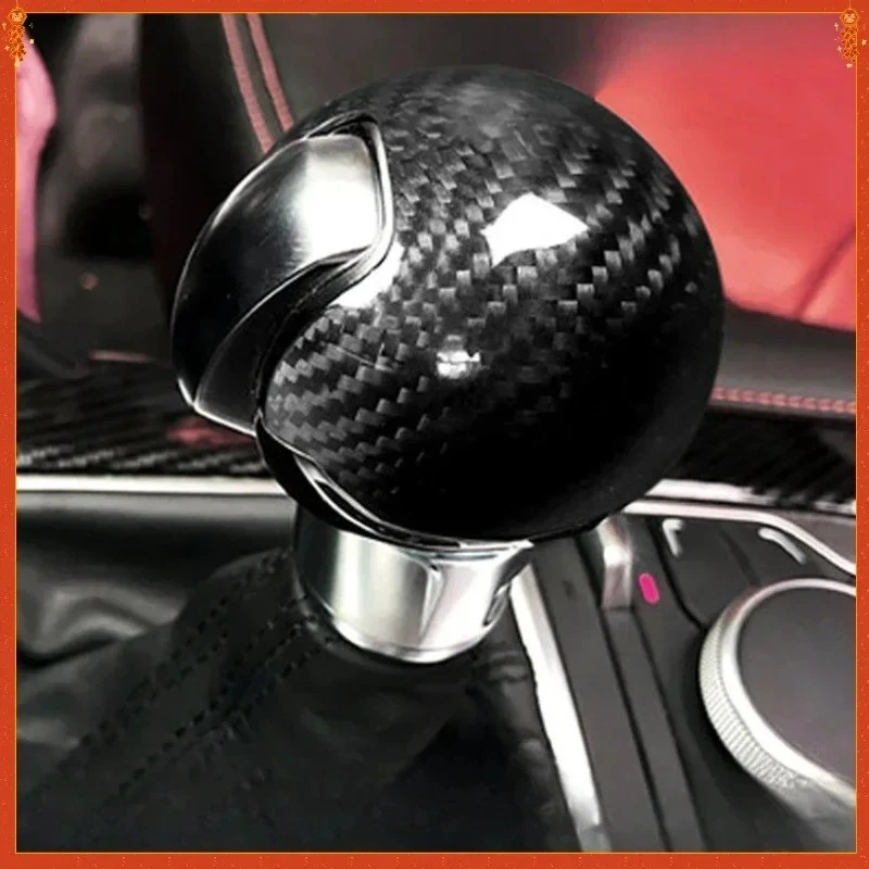 

For Audi A3 S3 Real Dry Carbon Fiber 2014-2023 Gear Knob Decorative Cover Shift Lever Protection Shell Interior Modification